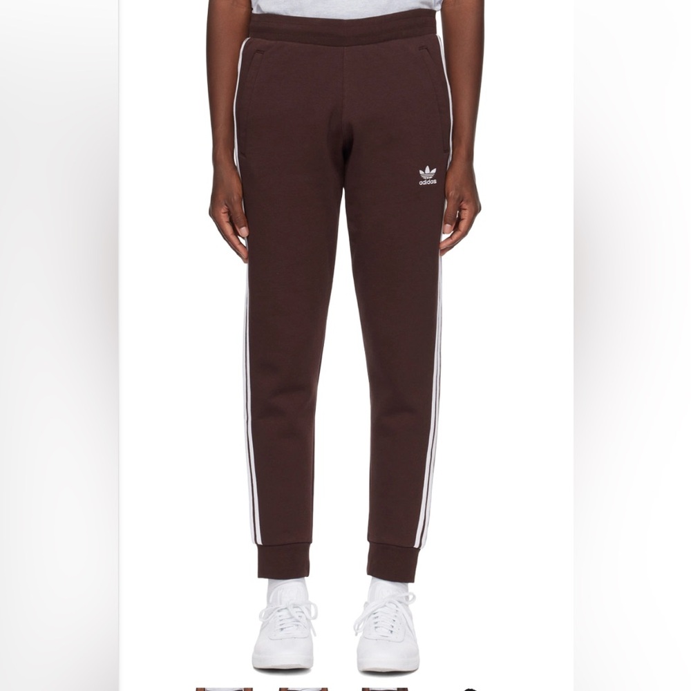 NWT Adidas Womens Fleeced Sweatpants Tapered Leg Full Length Slim Fit 3-Stripe
